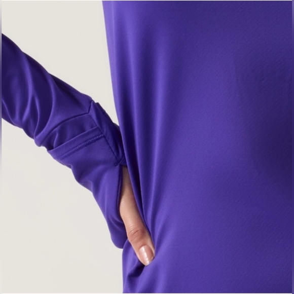 ATHLETA Women's Athleta Whistler Half Zip Hoodie, Noble Blue (Purple), Size L - Picture 5 of 16